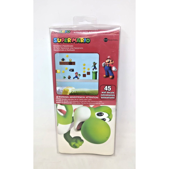 Roommates Other - Nintendo SUPER MARIO WALL DECALS 45 Removable & Repositional Stickers RoomMates